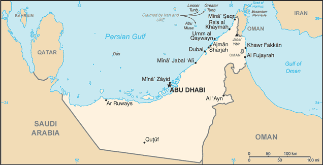 United Arab Emirates Embassy Map